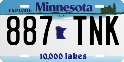 MN license plate 887TNK