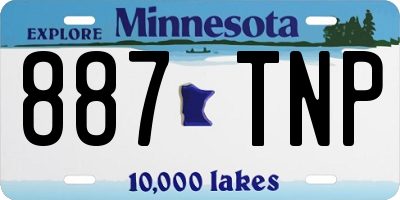MN license plate 887TNP