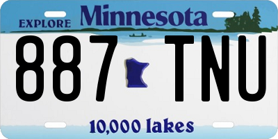 MN license plate 887TNU