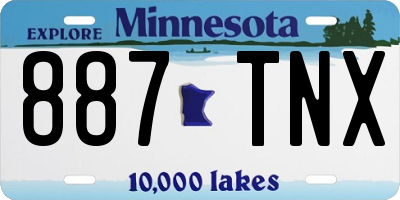 MN license plate 887TNX
