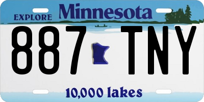 MN license plate 887TNY