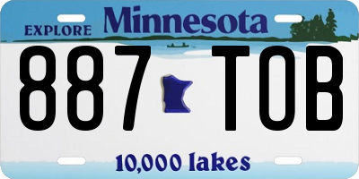 MN license plate 887TOB