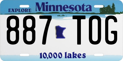 MN license plate 887TOG
