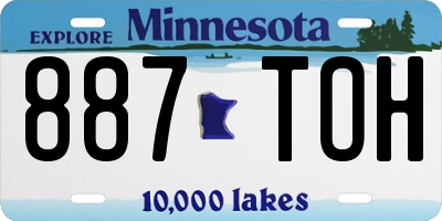 MN license plate 887TOH