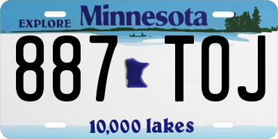 MN license plate 887TOJ