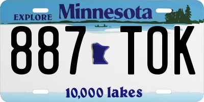 MN license plate 887TOK