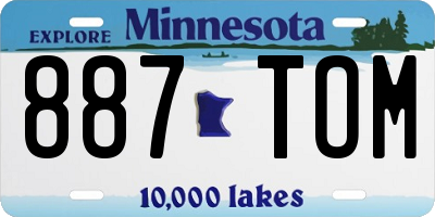 MN license plate 887TOM