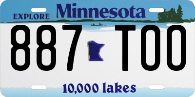 MN license plate 887TOO