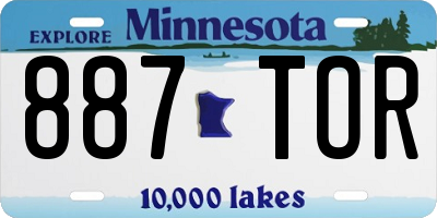 MN license plate 887TOR