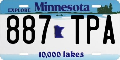 MN license plate 887TPA