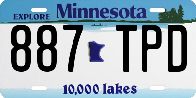 MN license plate 887TPD