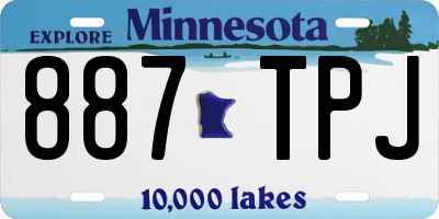 MN license plate 887TPJ