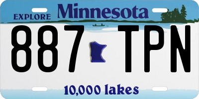 MN license plate 887TPN