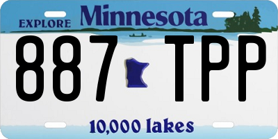 MN license plate 887TPP