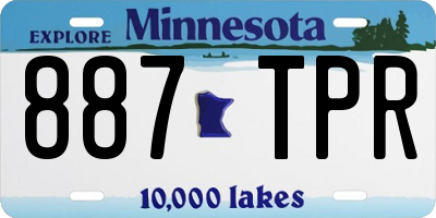 MN license plate 887TPR
