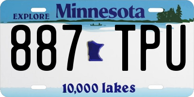 MN license plate 887TPU