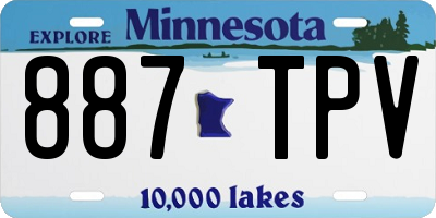 MN license plate 887TPV