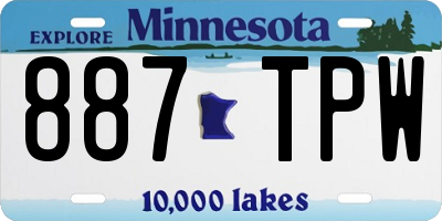 MN license plate 887TPW