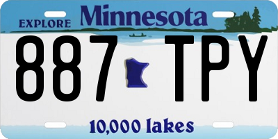 MN license plate 887TPY