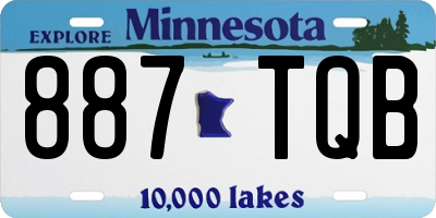 MN license plate 887TQB