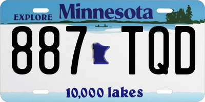 MN license plate 887TQD