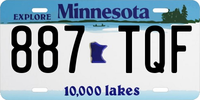 MN license plate 887TQF
