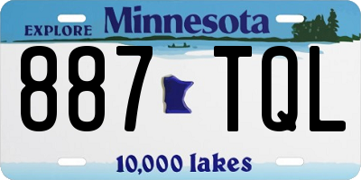 MN license plate 887TQL