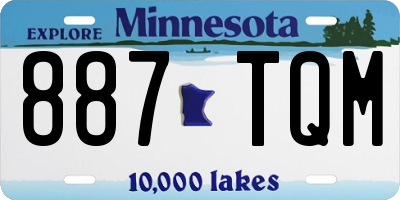 MN license plate 887TQM