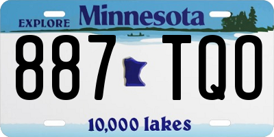MN license plate 887TQO