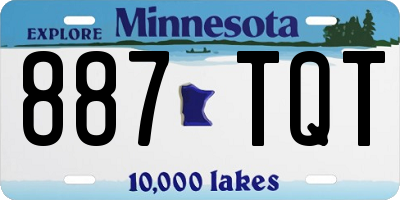 MN license plate 887TQT