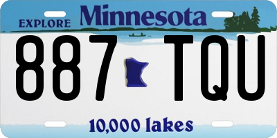 MN license plate 887TQU