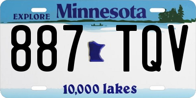 MN license plate 887TQV