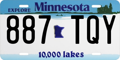 MN license plate 887TQY