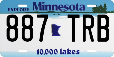 MN license plate 887TRB