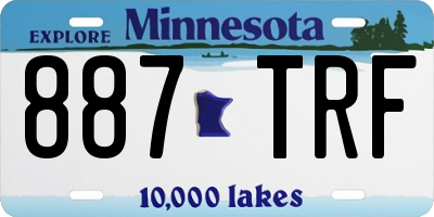 MN license plate 887TRF