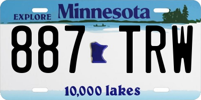 MN license plate 887TRW