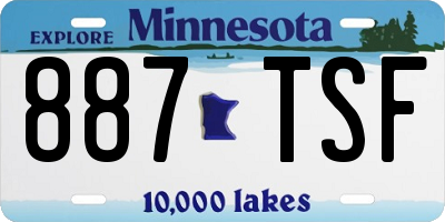 MN license plate 887TSF