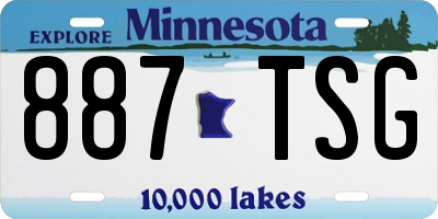 MN license plate 887TSG