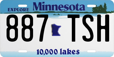 MN license plate 887TSH