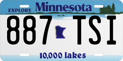 MN license plate 887TSI