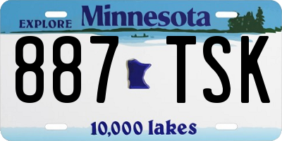 MN license plate 887TSK
