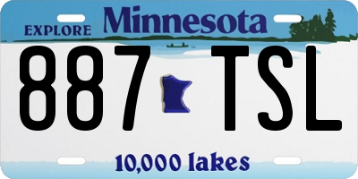 MN license plate 887TSL