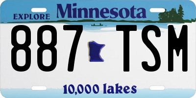 MN license plate 887TSM