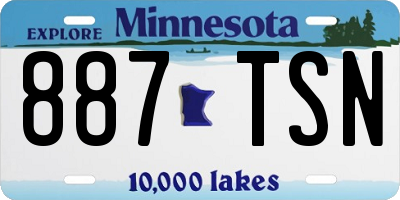 MN license plate 887TSN