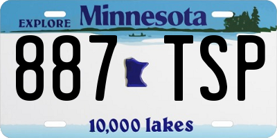 MN license plate 887TSP