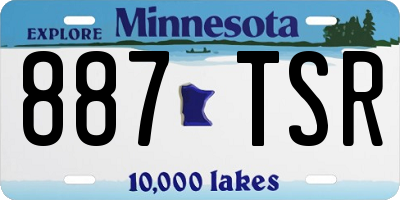 MN license plate 887TSR
