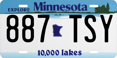 MN license plate 887TSY