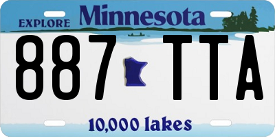 MN license plate 887TTA