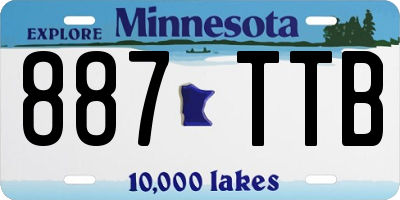 MN license plate 887TTB