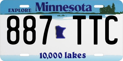 MN license plate 887TTC
